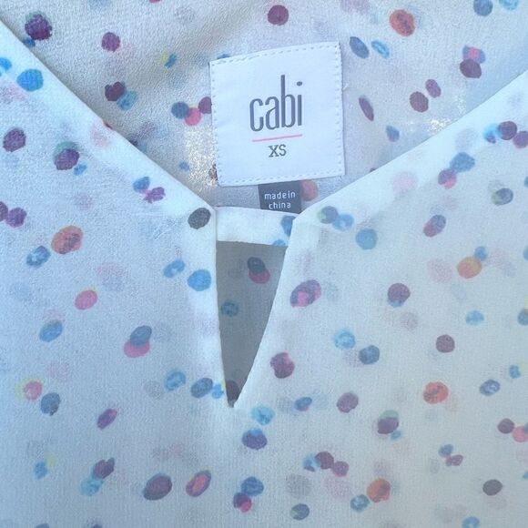 CAbi NWT Camisole Polka Dot Confetti Multi Colored size XS 5231 Blue White Pink - Picture 8 of 10